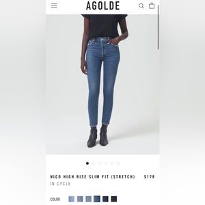 AGOLDE NICO HIGH RISE SLIM FIT (STRETCH) JEANS